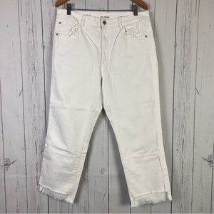 DL1961 | Patti High Rise Straight Donavan White distressed denim